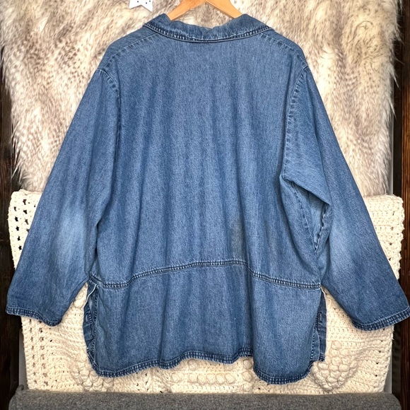 Vintage David Dart Denim Button Down Shirt - Picture 3 of 4